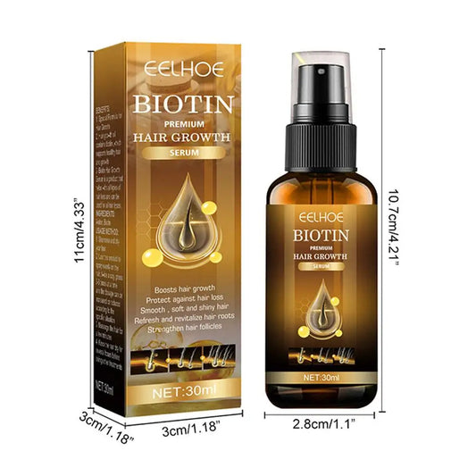 Biotin Fast Hair Growth Products for Men Women Anti Hair Loss Serum Spray Scalp Treatment Thicken Regrowth Oil Hair Care