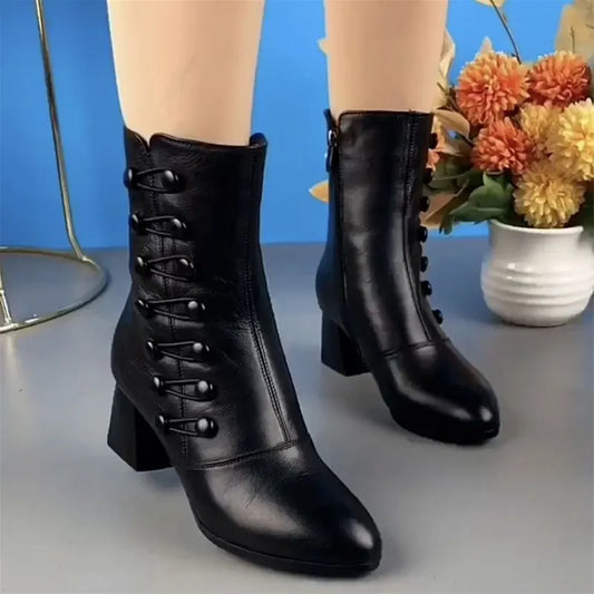 Summer Chunky Chelsea High Boots Women Winter High Heels