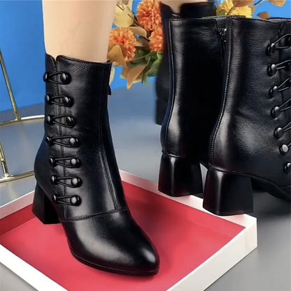 Summer Chunky Chelsea High Boots Women Winter High Heels