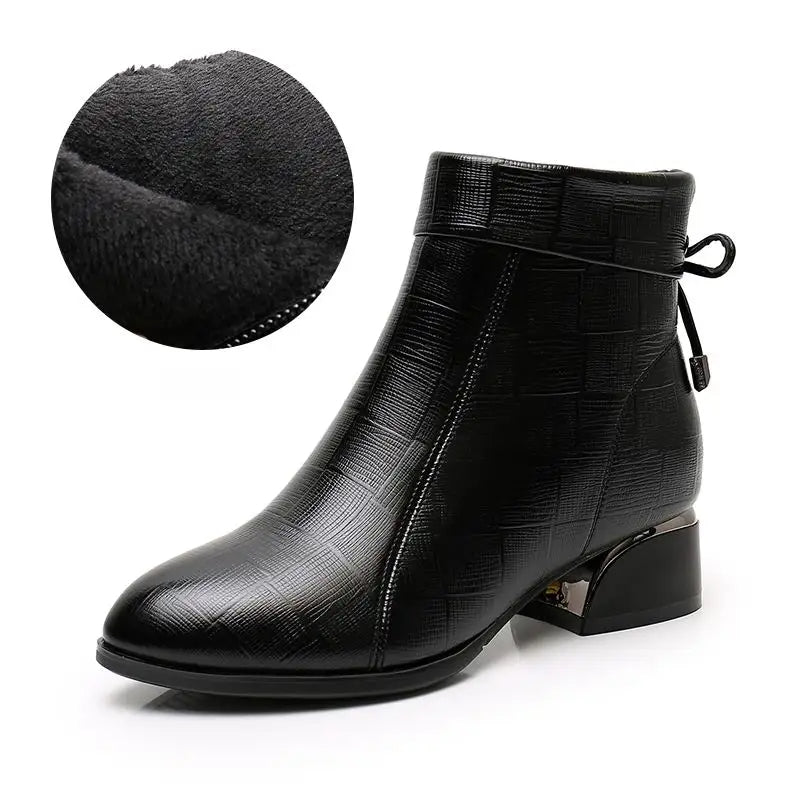 THELMA™- Ankle Boots Women Pointed Toe Thick Heels