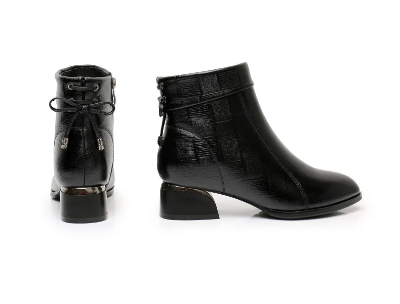 THELMA™- Ankle Boots Women Pointed Toe Thick Heels