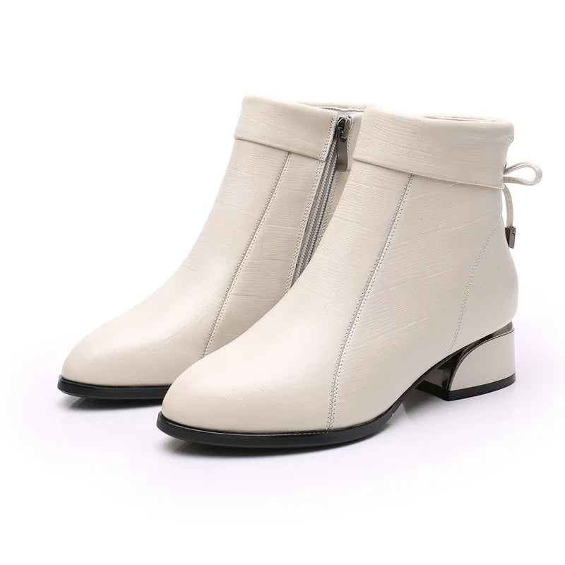 THELMA™- Ankle Boots Women Pointed Toe Thick Heels