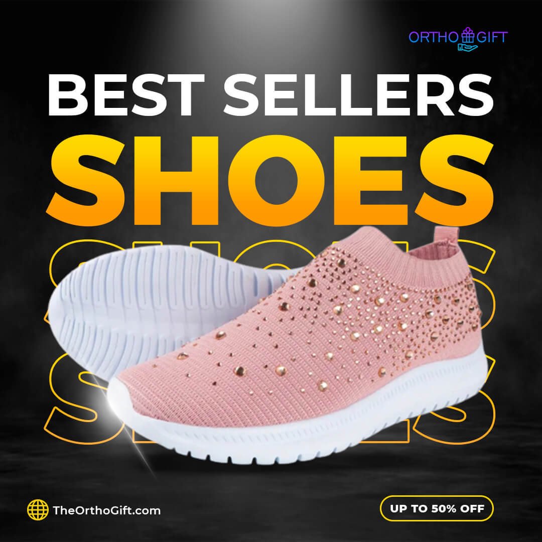 New Breathable Orthopedic Crystal Comfortable Sneakers For Women 2023