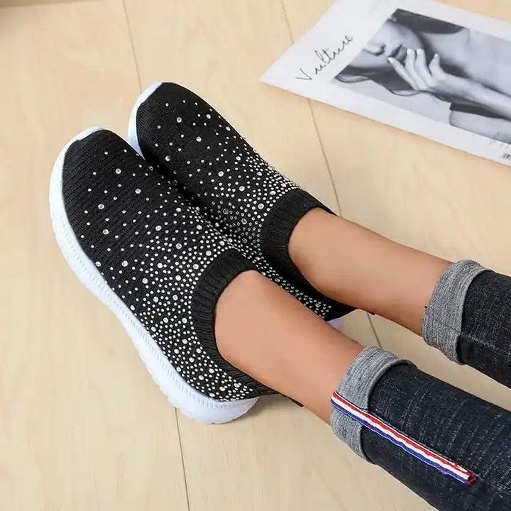 New Breathable Orthopedic Crystal Comfortable Sneakers For Women 2023