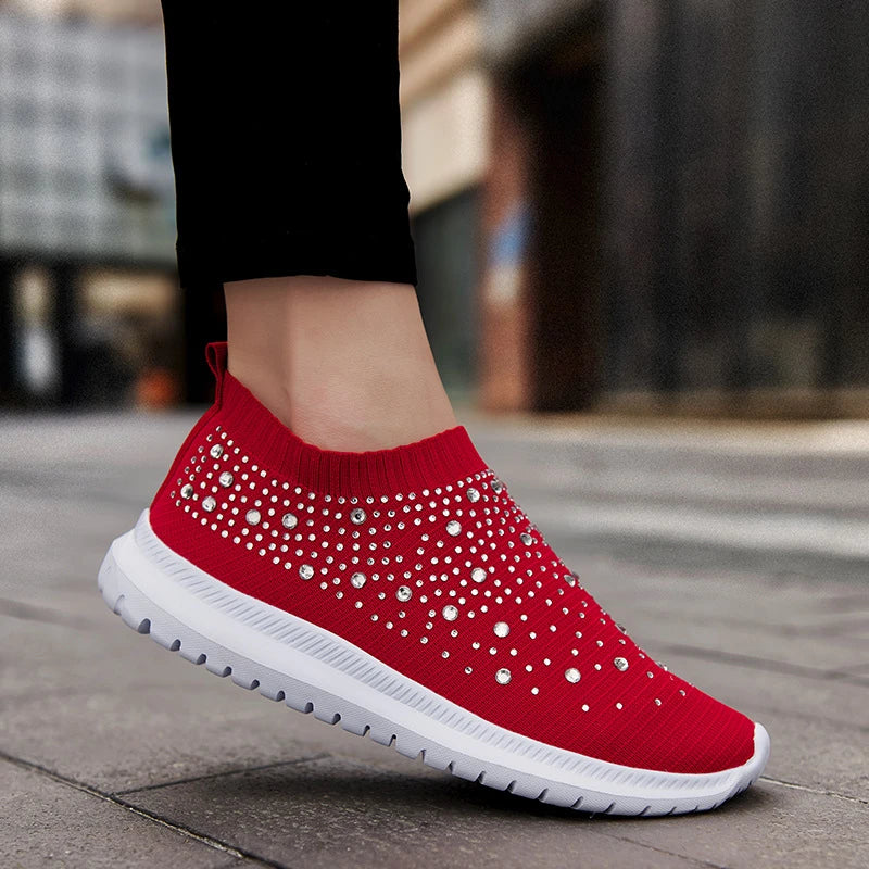 New Breathable Orthopedic Crystal Comfortable Sneakers For Women 2023